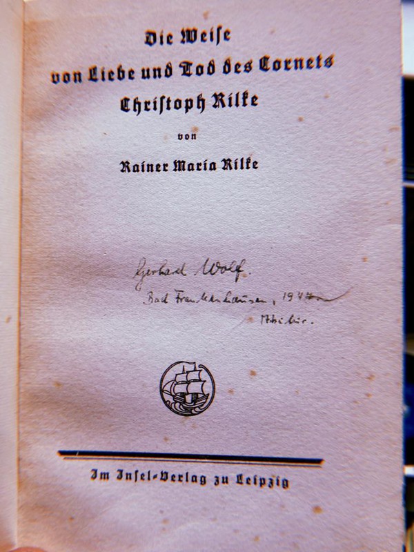 Abb. 3 Namenseintrag Gerhard Wolf 1947 in Rilke (Foto: Birgit Dahlke)