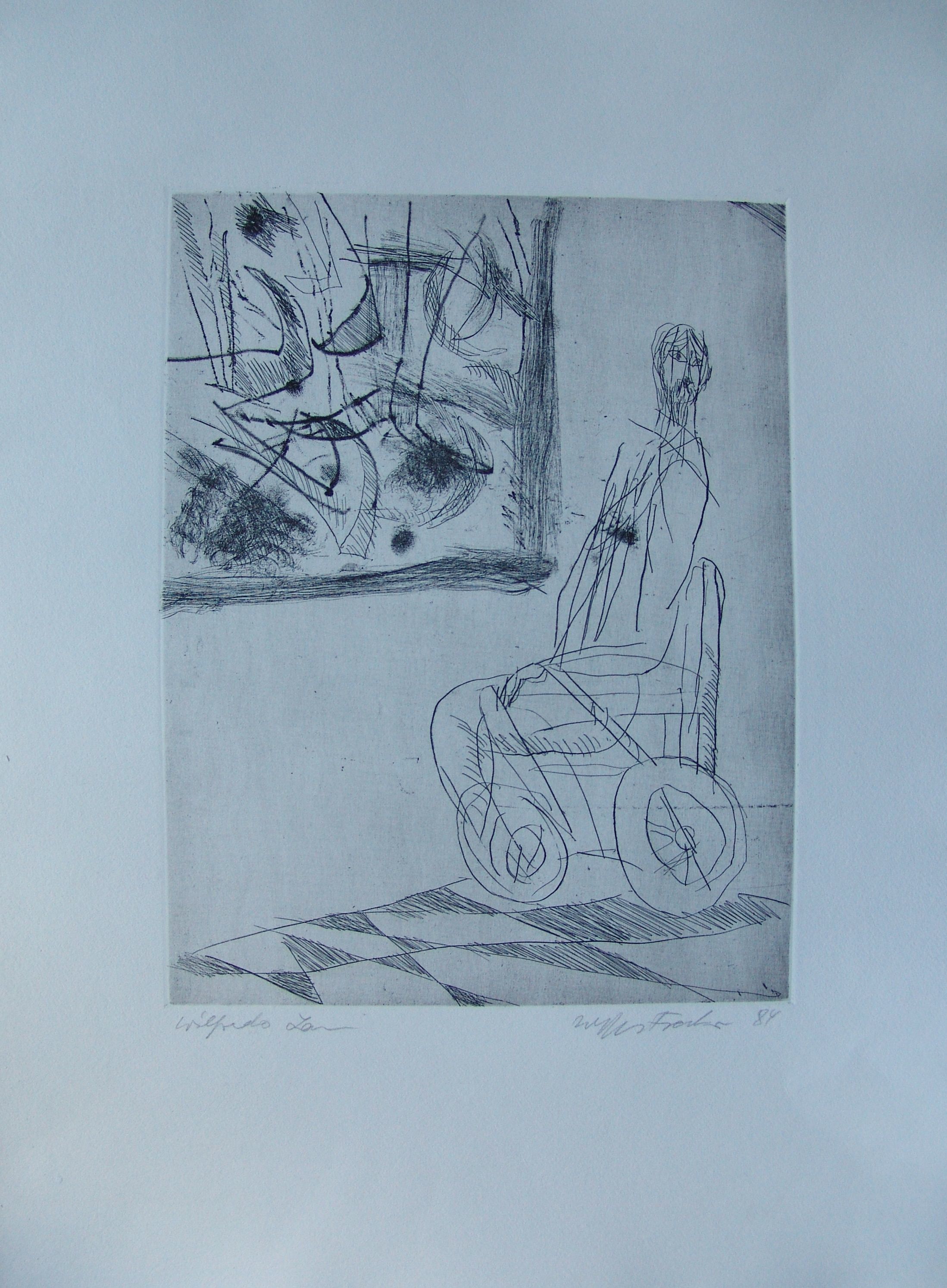 Wolfgang Frankenstein, Wifredo Lam, Lithographie, 1984, Inv.-Nr. G 275