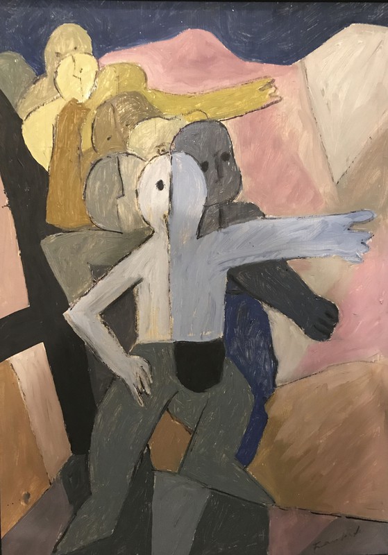 Die Blinden im Gebirge IV, 1988  70 x 50 cm, Öl auf Hartfaser