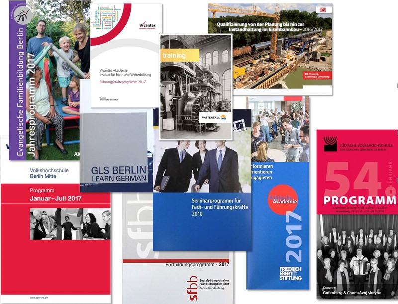 Abb. 1: Cover verschiedener im Archiv gesammelter Anbieter