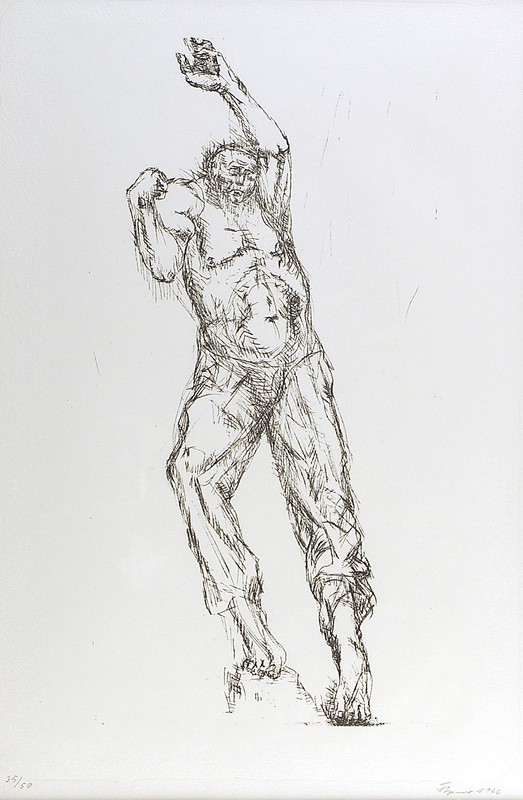Fritz Cremer, Aufsteigender, Lithographie, 1966, Inv.-Nr. G 031090