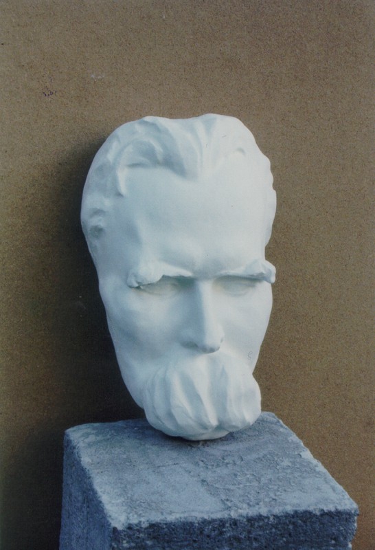 Lorenz Zilken, Totenmaske Friedrich Nietzsche, o. J., Gips, 30 cm, Inv.-Nr. P 333
