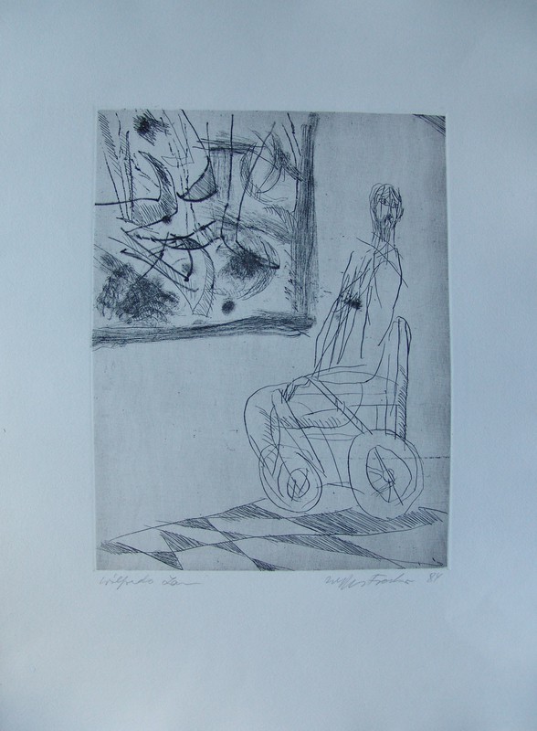 Wolfgang Frankenstein, Wifredo Lam, Lithographie, 1984, Inv.-Nr. G 275