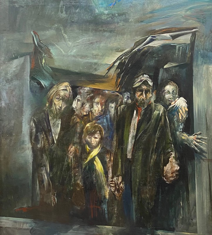 Heinrich Tessmer, Stationen nach 1945, Öl/ LW, 1973, Inv.-Nr. M 014, linke Tafel
