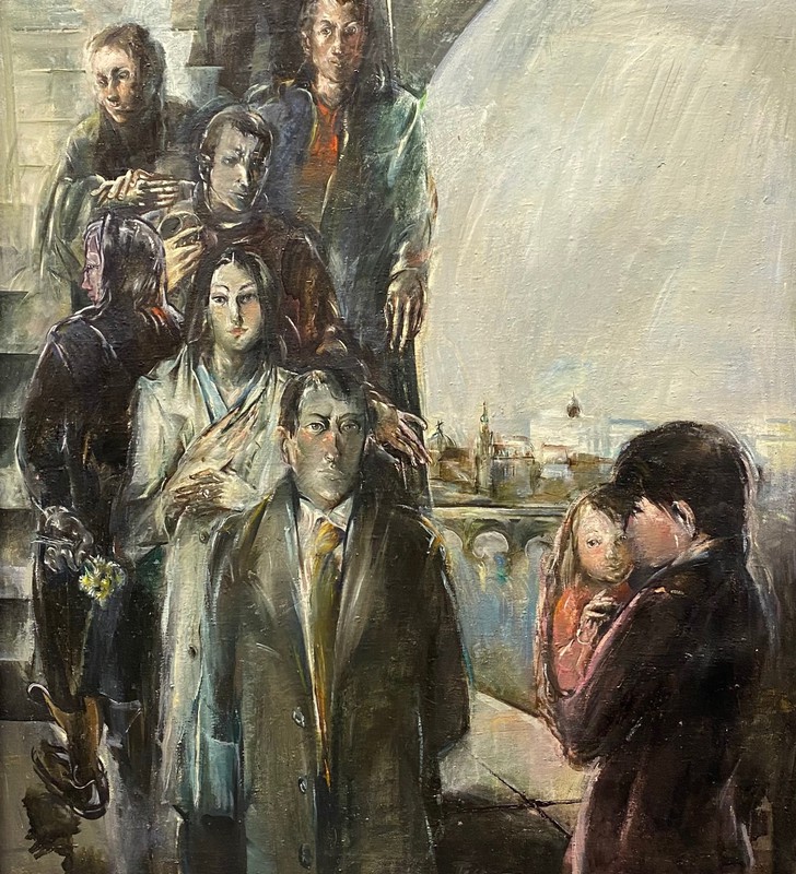 Heinrich Tessmer, Stationen nach 1945, Öl/ LW, 1973, Inv.-Nr. M 014, rechte Tafel