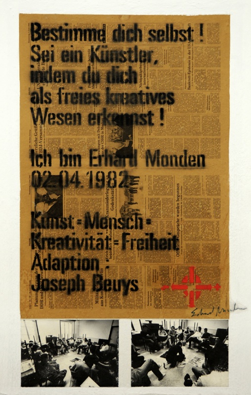 Abb. 1 Bestimme dich selbst, Erhard Monden, 1982, Mischtechnik