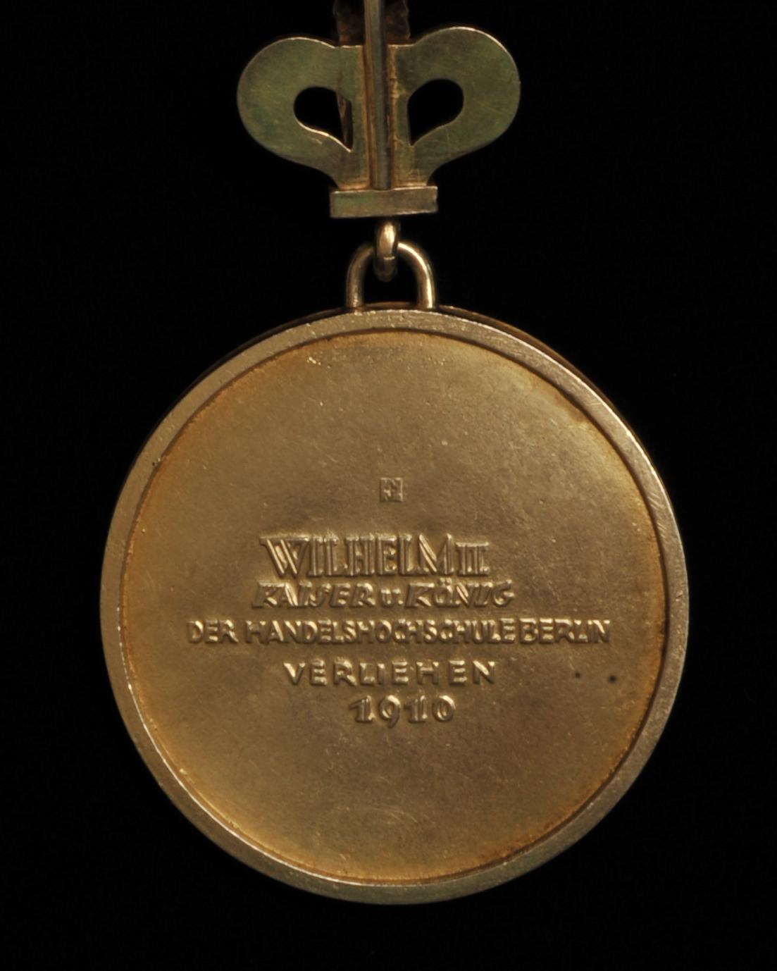 Amtskette der Handelshochschule Berlin, Silber vergoldet, 1910, Medaillon Revers