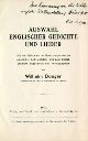 Vorschau Buch, Wilhelm Doegen: Auswahl Englischer Gedichte und Lieder