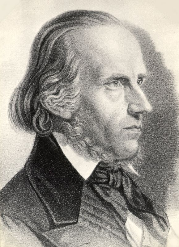 Foto einer Lithographie, Porträt, Alexander Braun