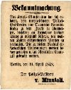 Vorschau Nr_227 Schriftplakat, Brotunruhen, Berlin, 19.04.1848